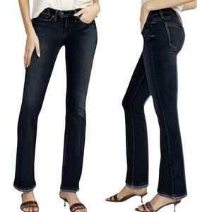 Silver Jeans Tuesday 16 1/2” Slim Bootcut Size 34 Y2K Low Rise Dark Wash…